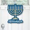 Big Dot of Happiness Happy Hanukkah - Hanging Porch Chanukah Holiday Party Outdoor Decorations - Front Door Decor - 1 Piece Sign